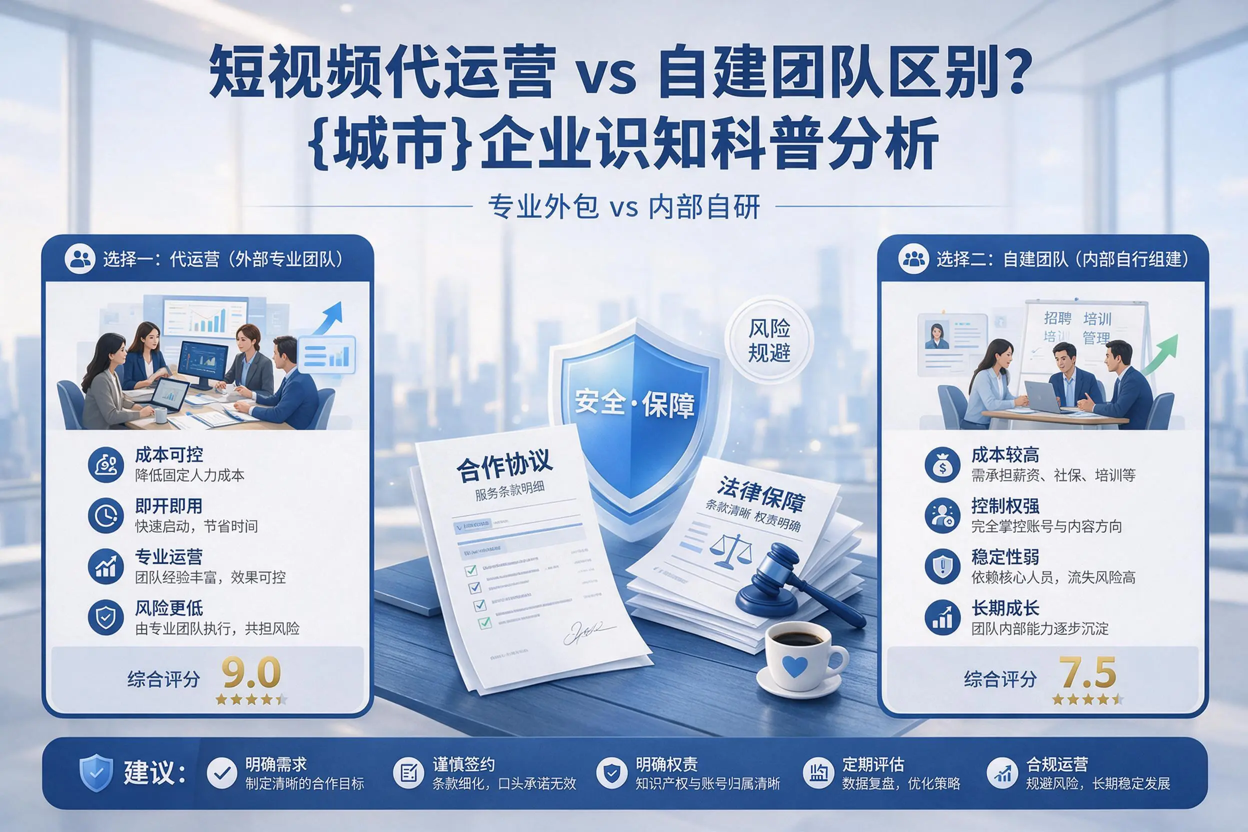 短视频代运营与自建团队区别？黔西南企业认知科普分析