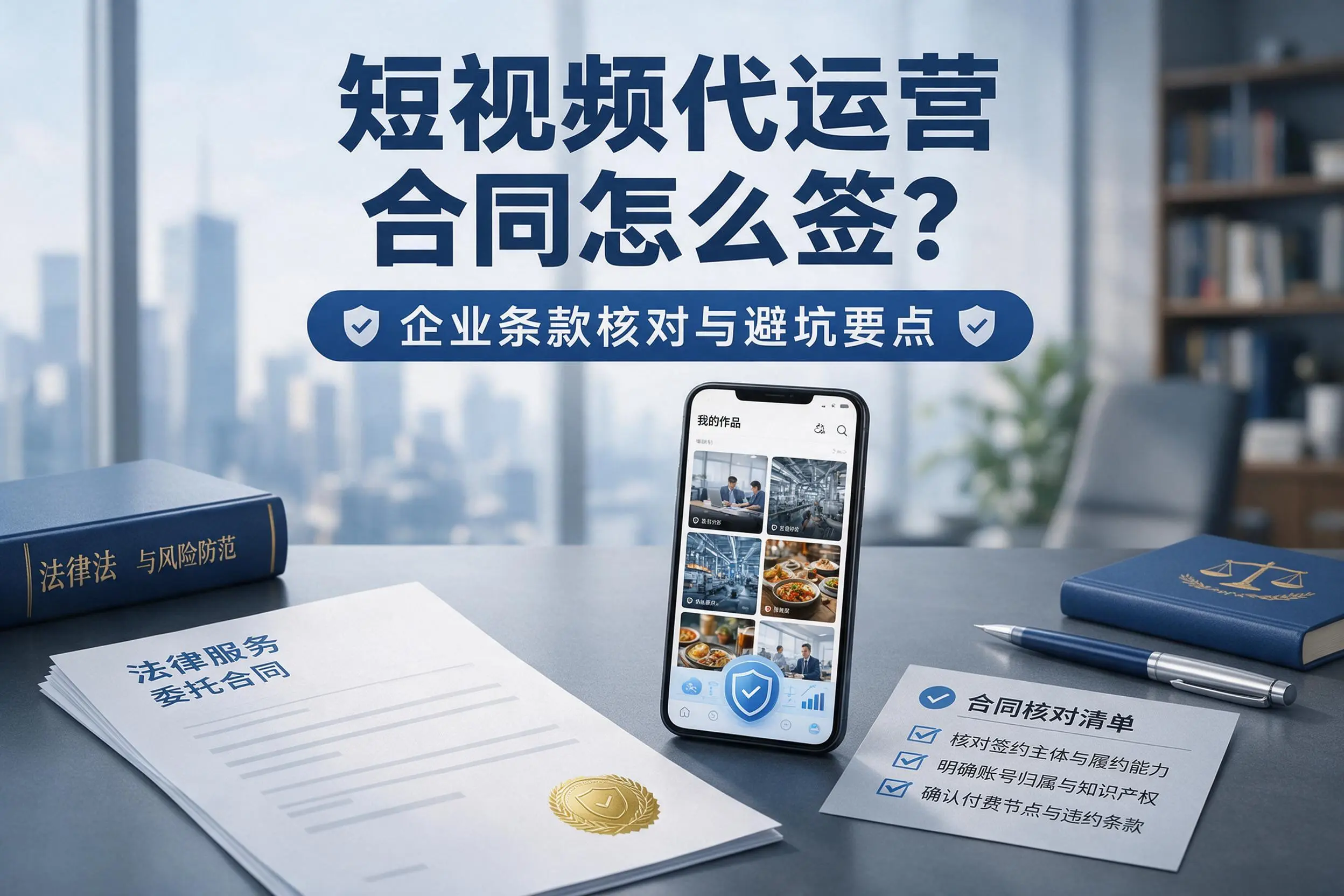 短视频代运营合同怎么签？黔西南企业条款核对与避坑要点