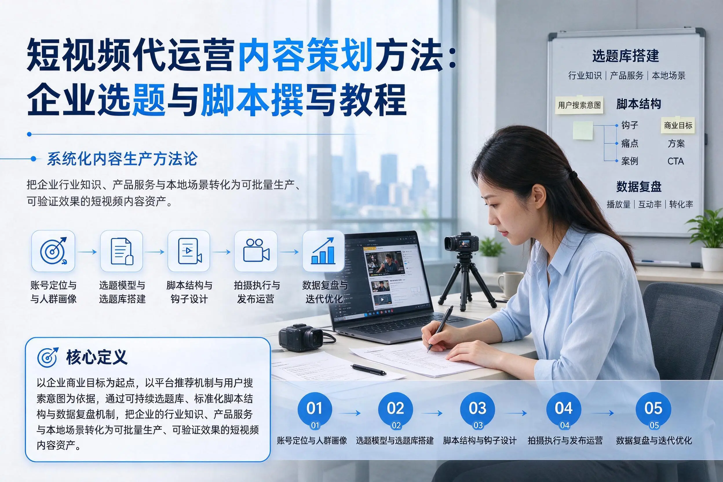 短视频代运营内容策划方法:黔西南企业选题与脚本撰写教程