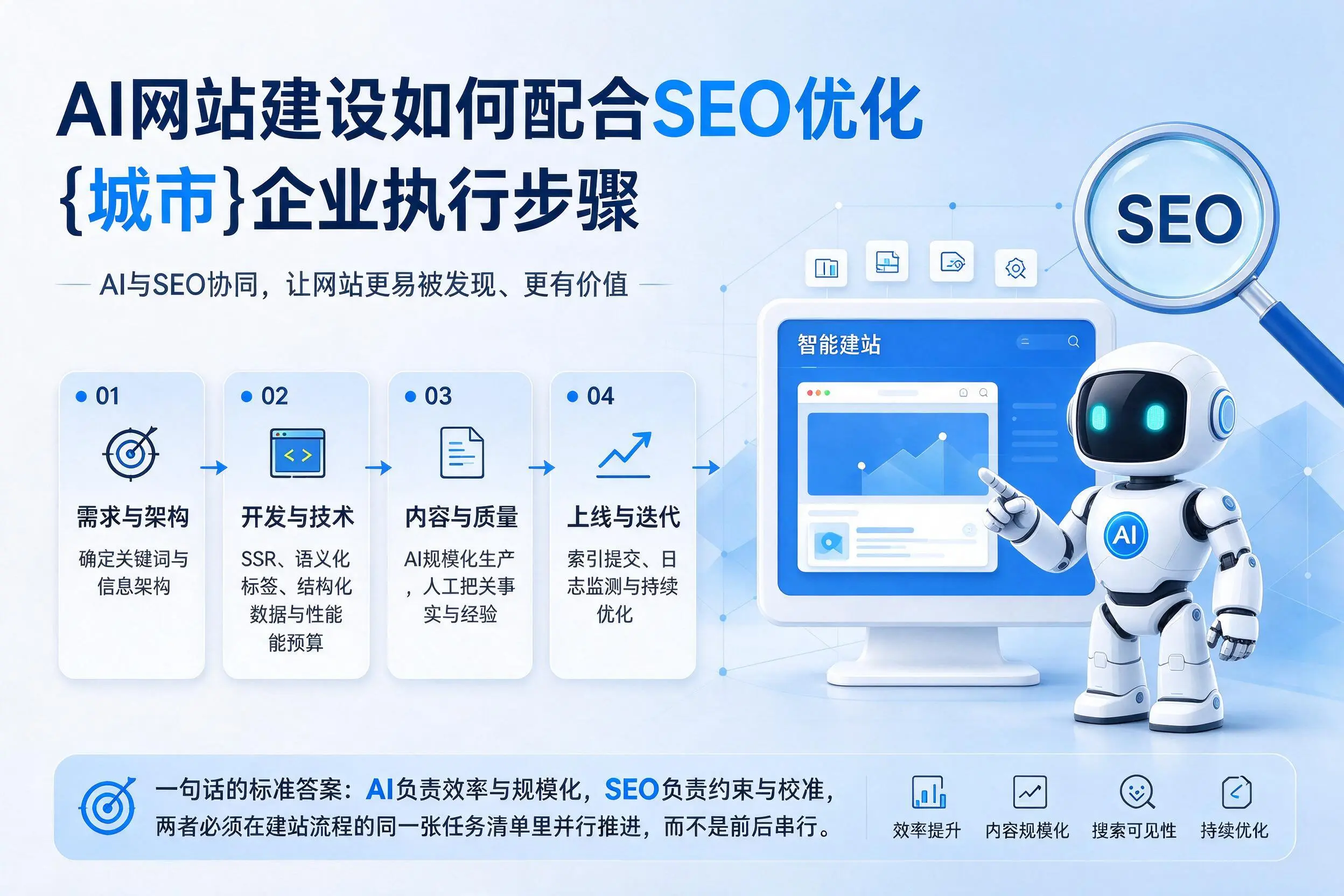 AI网站建设如何配合SEO优化，黔西南企业执行步骤