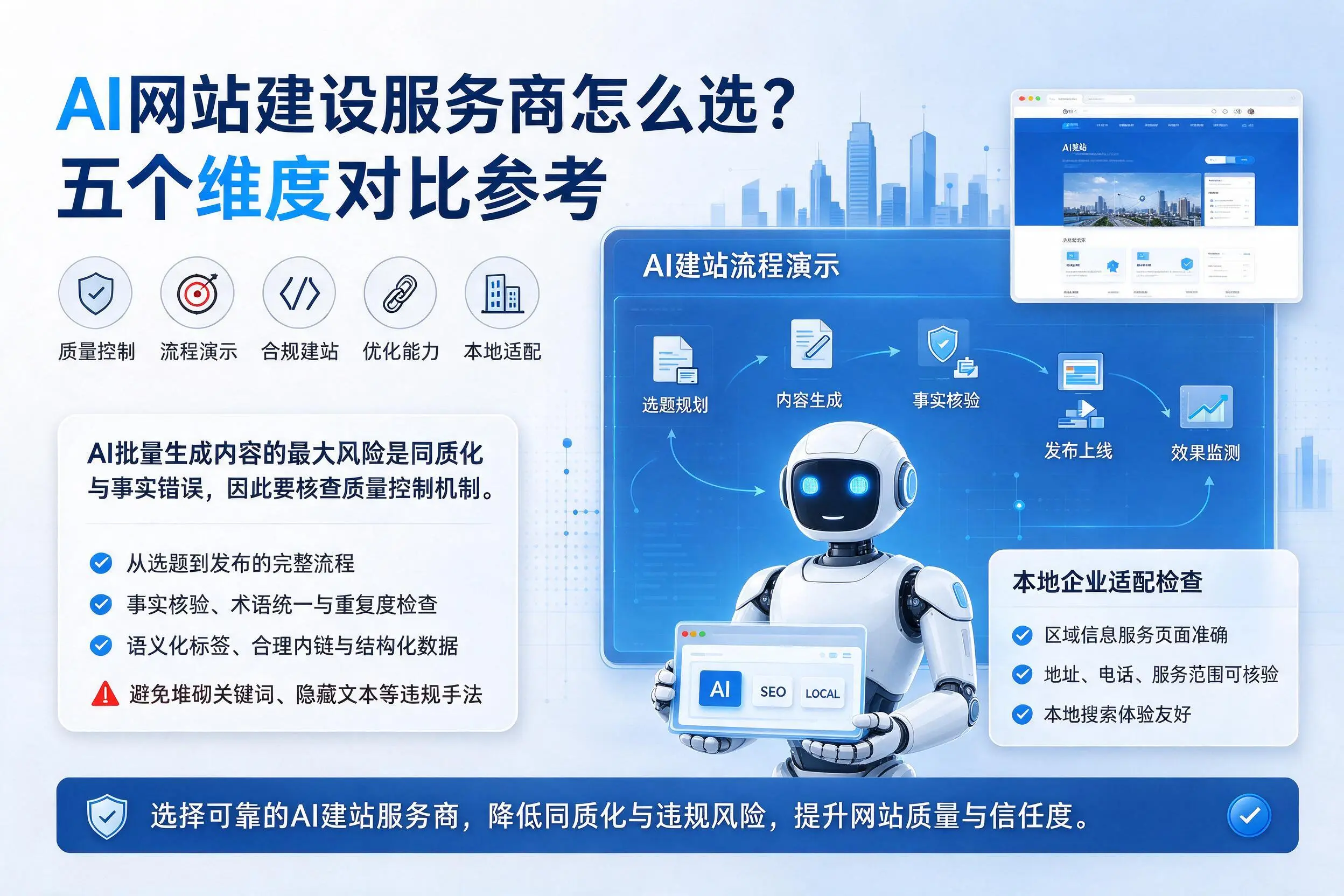 黔西南AI网站建设服务商怎么选？五个维度对比参考