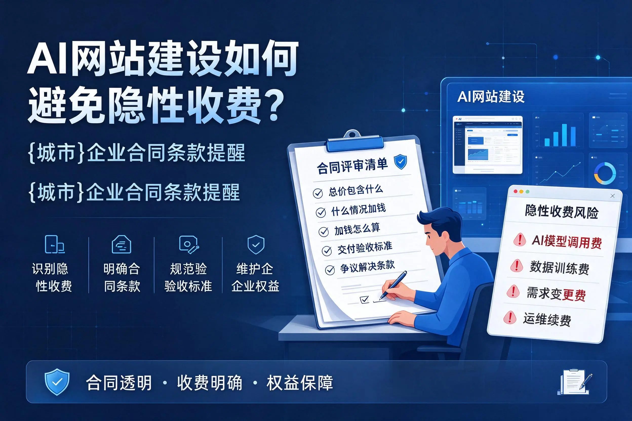 AI网站建设如何避免隐性收费?黔西南企业合同条款提醒