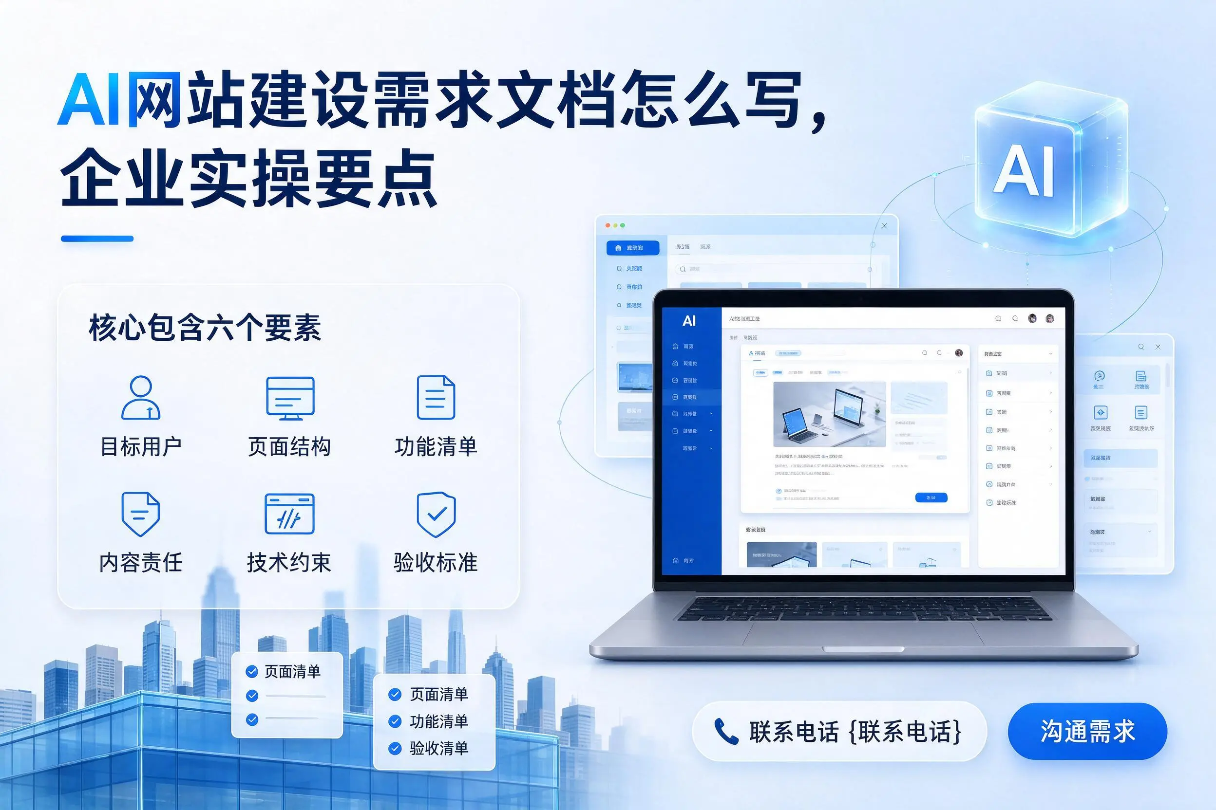 AI网站建设需求文档怎么写,黔西南企业实操要点
